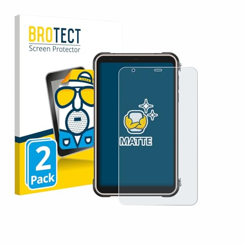 BROTECT Schutzfolie für Ulefone RugKing Pad Pro | 2 Stück Entspiegelnder Displayschutz Made in Germany Matte Displayschutz-Folie Anti-Reflex Anti-Fingerprint Einfache Montage