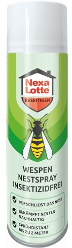 Nexa Lotte Wespen Spray Insektizidfrei 500 ml Latex Nestverschluss | Insektizidfrei | Zur Bekämpfung von Wespennestern | Bildet mechanische Barriere um das Nest