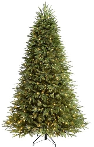WeRChristmas Pre-Lit the Royal Fir Multi-Function Christmas Tree with 600-LED Lights, 7 feet/2.1 m - 130 x 130 x 210 cm, Green