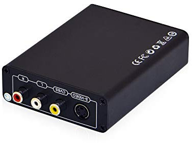 LEICKE Kanaan HDMI zu Composite/S-Video Konverter - HDMI Geräte wie BluRay-Player, PS3, Apple TV an einen älteren TV-Bildschirm über Video/S-Video (Cinch) anschließen, schwarz, KN40507