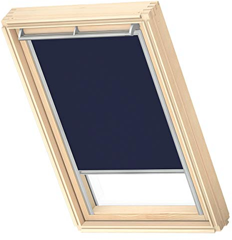VELUX Original Dachfenster Verdunkelungsrollo, mit Grauer Führungsschiene, Dunkelblau, für FK06