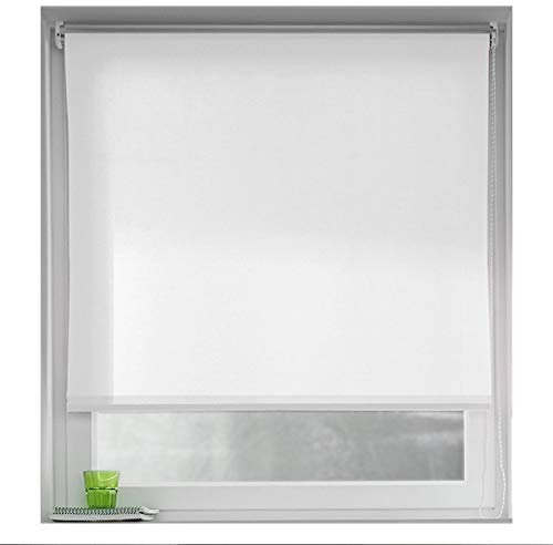 MadeInNature Rollo schwarz schwarz, Fenster, Tür, Fenster, Erker, Schrank Schließ, Höhe 180 cm, Breite, Installation ohne Bohren,