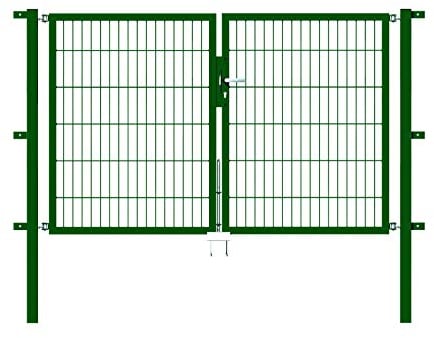 Alberts 648091 Doppeltor Flexo mit Zubehör | verschiedene Breiten und Höhen | grün | Breite 200 cm | Höhe 160 cm