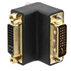 KRAMER DVI-Adapter DVI-Stecker/DVI-Winkel (AD-DF/DM/RA) ELECTRONICS DVI-I (F) - DVI-I (M), DVI-I, DVI-I, MACHO/Herren, Schwarz