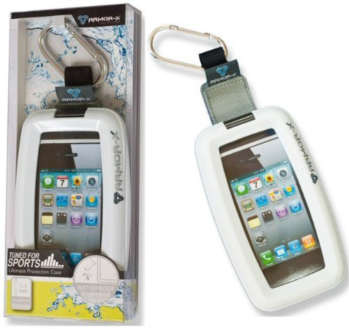 Armor-X IPX7 Waterproof iPhone 4S Case with Carabiner - White (sku 14556)