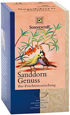 Sonnentor Sanddorn Genuss-Früchtetee Doppelkammerbeutel, 2er Pack (2 x 54 g) - Bio