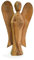 TEMPELWELT Deko Figur Schutzengel Erzengel stehend aus leichtem Soar Holz, Höhe 20 cm groß dunkel braun, Kunsthandwerk aus Bali Engel Holzengel betend