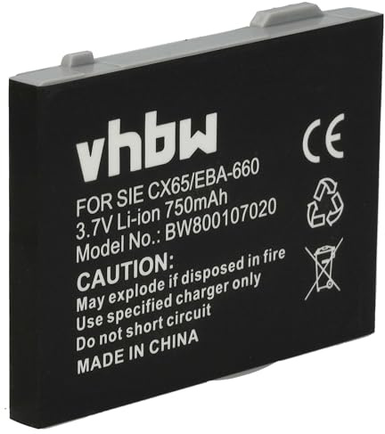 vhbw Akku kompatibel mit Siemens Gigaset M2 Plus Professional | HiPath M2 Professional Handy Smartphone Telefon (750 mAh, 3,7 V, Li-Ion)