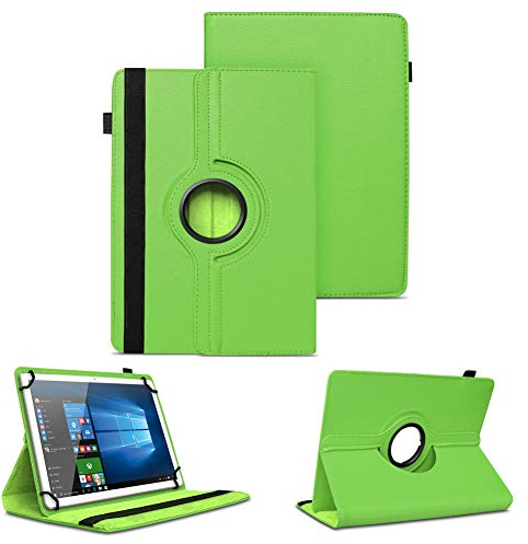 NAUC Tablet Schutzhülle kompatibel mit Sign E10M2 / E10M Hülle für Tablet 360 Grad Drehbar Tasche ultradünne Kunstleder Tablethülle Standfunktion 360° Drehbar Case, Farben:Grün