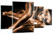 Mehrteilige Bilder auf Glas 160x90cm Glasbild Nackte Frau Akt Modell Photofitness Groß XXL Wanddeko Schlafzimmer Küche Set 4 teilige Wandbilder Dekoration Wohnzimmer Modern Wand Art GDL160x90-0349