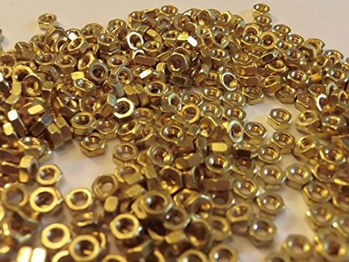 M3 BRASS FULL NUTS SOLID BRASS (3mm NUTS 25-PACK)