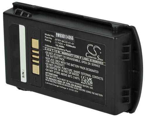 vhbw Akku Ersatz für Motorola BTRY-MC32-01-01 für Barcodescanner POS (5200 mAh, 3,7 V, Li-Ion)