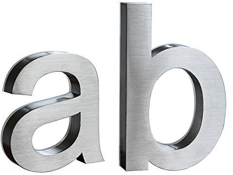 Hausnummer mit LED Beleuchtet Edelstahl Aussen 18 cm weiß 12 Volt ohne Trafo 3D Beleuchtung Hausnummern Nummer Groß Haus Lampe Zahlen Outdoor Design V2Aox, Nummer:a