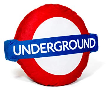 Offiziell Lizenziertes Londoner U-Bahn-Logo-Kissen – niedliches weiches Plüschtier für Kinder und Sammler – Transport für London