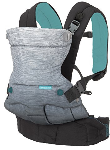 Infantino Porte bébé Go Forward 4 en 1 - Porte bébé avec assise ergonomique, mode de portage face au monde et face à soi, pour nouveaux nés et bébés de 3,5 à 18 kg
