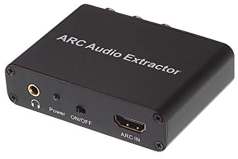 ZCTL HDMI Audio Extractor - Digital to Analog Stereo Audio Converter with ARC, RCA, Coaxial, SPDIF and 3.5mm Jack Support