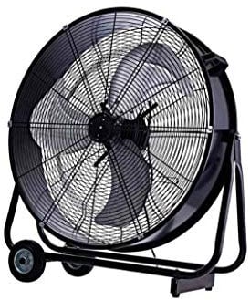 Cfg Uragano 82 Ventilatore Industriale Carrellato, 124W, Diametro 82 cm, 3 Pale, 3 Velocità, Maniglia Rotelle, EV089