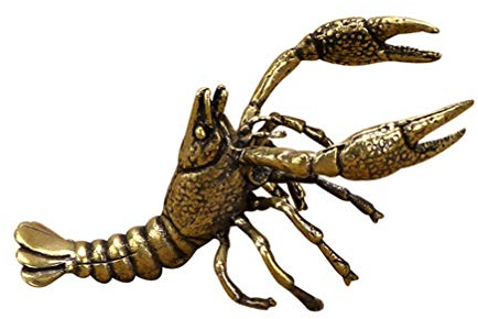 Toddmomy Hummer-Figur aus Messing, Feng Shui, Statue, Reichtum, Glück, Skulptur, Archaize Arware, chinesisches Teepier, nautische Stranddekoration für Zuhause