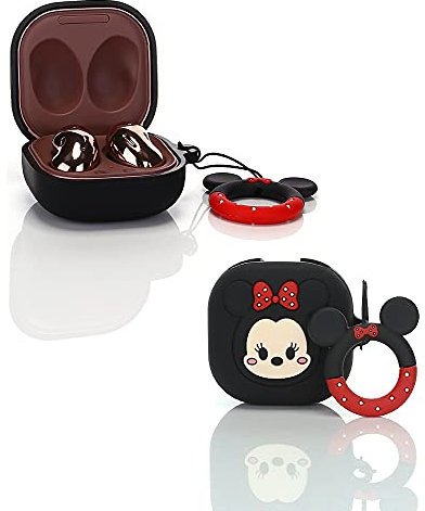 TAOCHEN Cartoon Case Compatible with Galaxy Buds Live&Pro&Buds2 Pro - Full Protective Shockproof Soft Silicone Cover with Keychain [Anime Series] (Minnie)