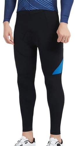Santic Herren Radlerhose Lange Fahrradhose Radhose Leggings Radsport Hose für Männer Blau L