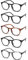 Vecien Lesebrille 5 Stuecke Blaulichtfilter Brille, Federscharniere Vintage Lesebrillen für Damen und Herren lesehilfe (4.0 Dioptrien)