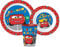 Microwave Safe 3pcs Cartoon Character Dinner Tableware Set Plate, Bowl & Cup, BPA Free re-usable Plastic (Cars)