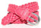 glomy * Geflochtener Gürtel für Damen und Mädchen, handgewebter Gürtel für Hosen oder über Kleid aus Halbleder, Fuchsia, Einheitsgröße
