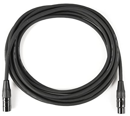 lightmaXX DMX Kabel 5-Pol Ultra 5m, Hochwertiges Flexibles Strapazierfähiges DMX512 AES EBU, Kompatibel mit REAN Y-Serie Steckern, Schwarz