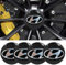 4pcs 56MM 2,2 ' 'Auto-Logo-Aufkleber mit Räderabdeckung mit zentraler Abdeckung ABS-Material (fit Hy Schwarz)