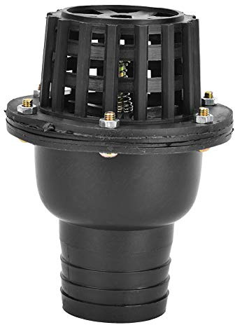 Wasserpumpen Fußventil, PVC Schwarzes Niederdruck Flachventil für Brunnenpumpe, Zubehör für Wasserpumpen Rückschlagventile(2 Zoll)