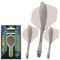 WINMAU Darts Fusion Integrated Flight & Shaft System - No.2 Shape & Design - Grey Colour, Intermediate Length