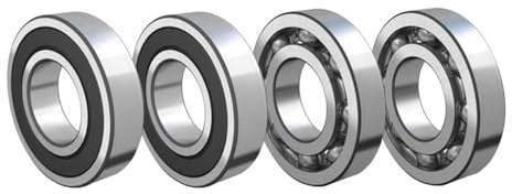 TUZUK 4 Stück 6006-2RS Kugellager 30x55x13mm Gummi-Doppeldichtung und Chromstahl 6006RS Rillenkugellager