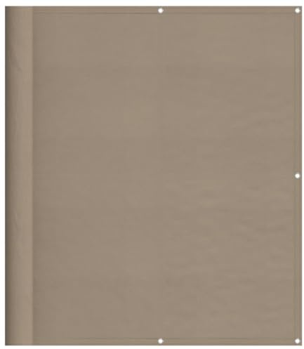 vidaXL Balkon-Sichtschutz Taupe 120x800 cm 100% Polyester-Oxford