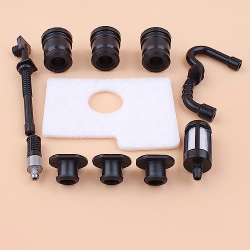 10pcs Annular AV Plug Cap Fuel Oil Hose Air Filter Set for STIHL Chainsaw MS180 MS170 018 017 Gas Chain Saws 11237917300