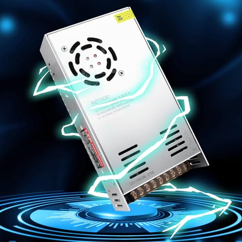 LightingWill Schaltnetzteil 12V 50A 600W Netzteil, LED Trafo Schaltwandler AC 230V auf DC 12 Volt, Adapter Transformator für LED Streifen Lichter, 3D Drucker, CCTV, LED Beleuchtung