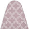 Encasa XO Housse Table À Repasser avec Rembourrage en Feutre De 3 mm, Serrage par Cordon (Convient Aux Planches Standard De Large De 125x39 cm), Imprimé - Carreaux Mauves