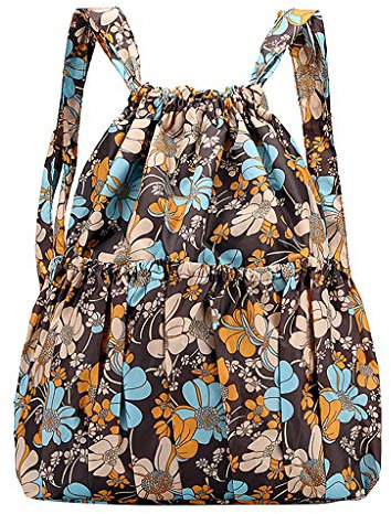 Kinder Rucksäcke 4 Frauen große Kapazität Blume ethnischen Stil wasserdichte Nylon-Schultern Rucksäcke Rucksäcke Für Damen Günstig (D, One Size)