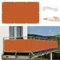 Sichtschutz Balkon 90x550cm Blickdicht Wasserdicht Windschutz, Seitenbalkonverkleidung für den Gartenzaun oder Balkon, mit Ösen, Nylon Kabelbinder und Kordel, Königsblau (Abmessungen – Anpassbar)