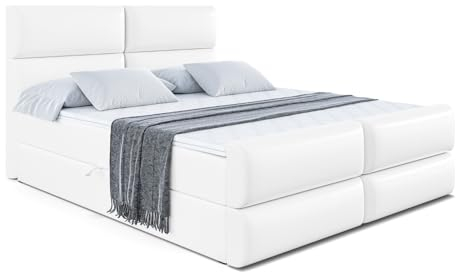 ALTDECOR Boxbett mit H3-Matratze Fußteil BOXI3-Z - 120x200 - Weiß
