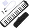 Tastiera a Fiato Melodica a 37 Tasti, Kit Cerbottana Portatile, Strumento Musicale per Principianti e Professionisti, Materiale ABS Resistente Agli Urti (Nero),Melodica
