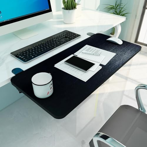 ForceRoute Ergonomics Desk Extender Tray,Table Mount Armrest Shelf,Keyboard Platform Extender,Foldable,Punch-Free Clamp On Practical And Space-Saving Suitable For Mouses And Keyboard Platforms