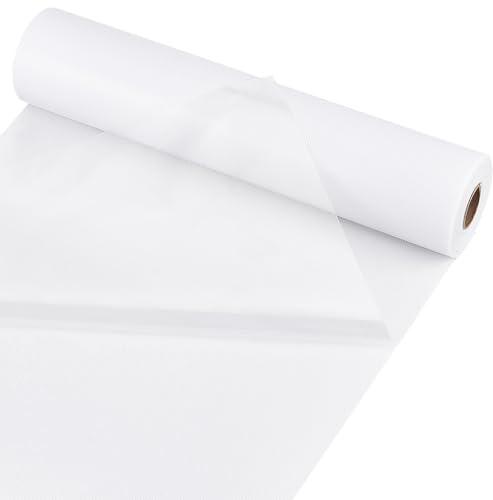 BENECREAT 10m Hotfix Tape, 36cm breite weiße Heat Transfer PET Papiere, Strasssteine Transfer Film Papierrollen für Transfer Muster Strasssteine Kleidung Stoff Dekoration (0.3mm dick)