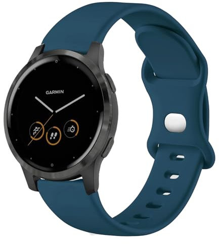 VELULYX silicona Correa compatible con Garmin Vivoactive 4S/Venu 2S/Venu 3S/Vivomove 3S,18mm correa para Fossil Mujer Gen 6/Fossil Mujer Gen 5E/Fossil Mujer Q Venture HR Gen 4/Withings Steel HR 36mm