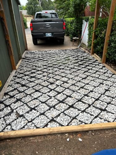 Dalles de stabilisation en gravier robuste pour mur de renfort d'allée et jardin - Terrain perméable avec parking - Idéal pour les rives de la colline escarpée et le paddock pour chevaux - Disponible