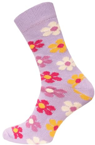 HomeOfSocks Bunte Blumen Socken Baumwolle kuschelig weich Damen Herren | angenehm fest · elastisch · isolierend · klimaregulierend · sanft · Wärmend · Atmungsaktiv · Casual