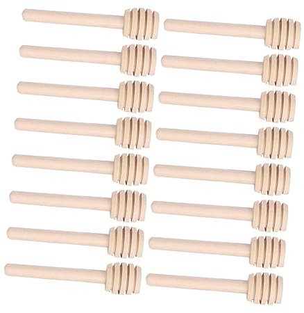 MAGICLULU 24 Piezas cucharones de Miel de Madera Cucharada de Miel palitos de Miel de Miel para el té Mini Jarabe de café Panal agitador de Jarabe palitos para Miel
