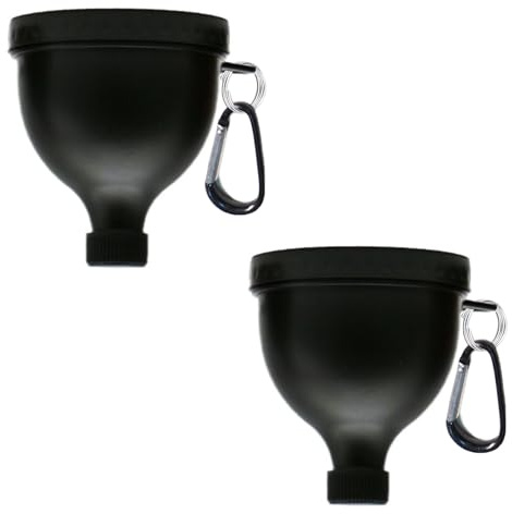 2 Stück Proteinpulver Behälter to go - Mini Trichter mit Schlüsselanhänger und Schlüsselanhänger, Trichter für Shaker Wasserflasche (100ml)