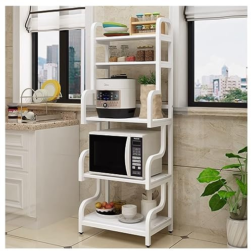 Estante de almacenamiento de cocina para microondas, utensilios de horno, organizador de ahorro de espacio, diseño multifuncional