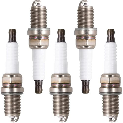 Qiuwanzia RC12YC Zündkerzen für Briggs und Stratton 491055 491055S 692051 792015 491055T 5066 für Kohler 25 132 12-S für JD M78543 531308128 Rasenmähermotor 5 STÜCK