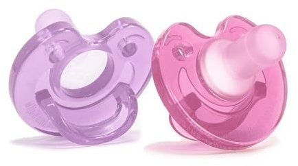MijnNami Soother Schnuller, geeignet für NICU, Schnuller für Frühgeborene und Neugeborene, Schnuller aus 100% Silikon für Neugeborene, 2 Stück (Blossom)